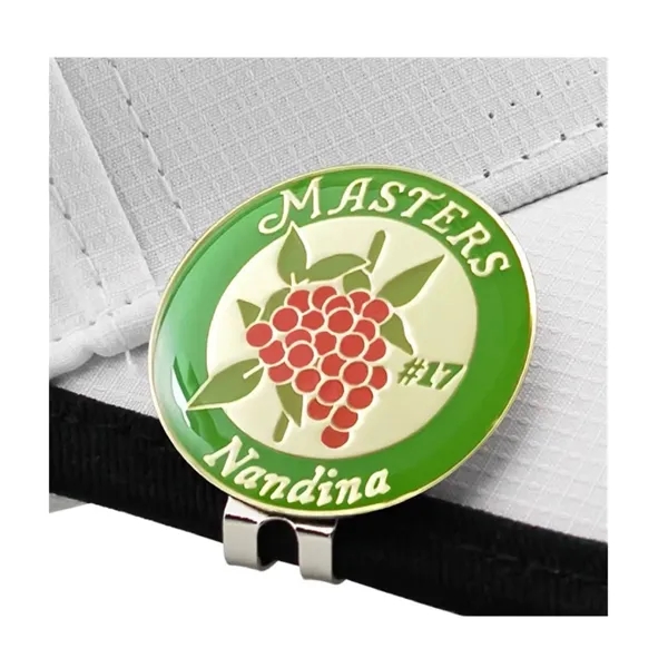 Golf ball marker magnetic hat clip plus full color epoxy dome... from ASI 37218 Athena Promo (tm)