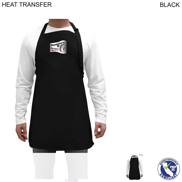 Twill Bib Apron, 25x28, No Pockets, Adjustable Neck, Heat Transfer logo,... from ASI 53509 FIEL-Fairdeal Import & Export / FIEL