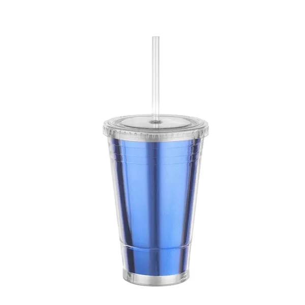 Metallic Tumbler with Straw... from ASI 89971 Stuff A Mug