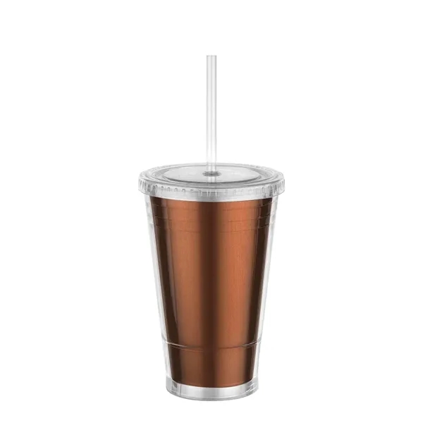 Metallic Tumbler with Straw... from ASI 89971 Stuff A Mug