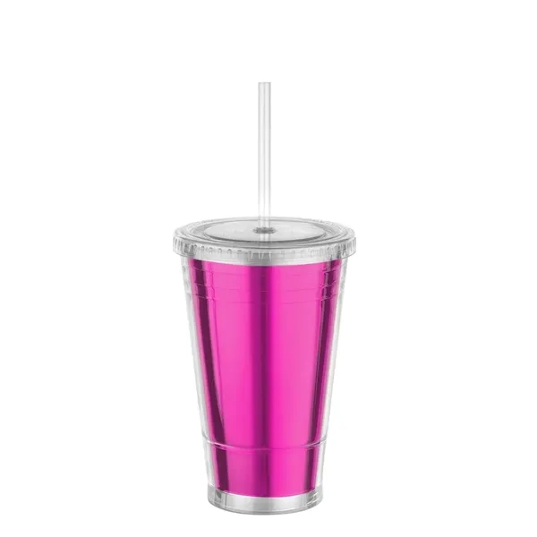 Metallic Tumbler with Straw... from ASI 89971 Stuff A Mug