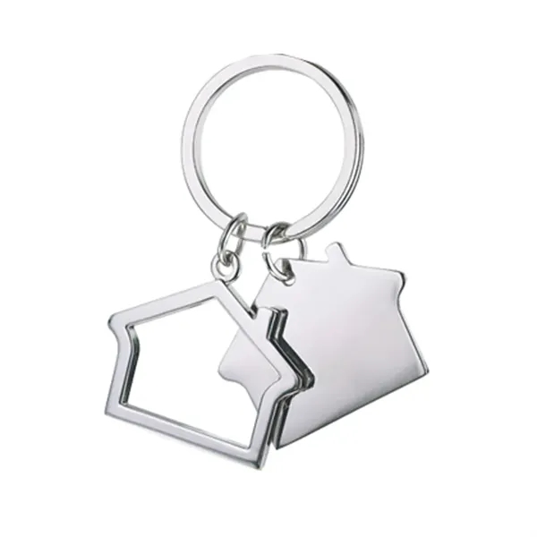 Double house design key holder. Shiny nickle finish over alloy. Shown... from ASI 31517 Admart Products / Admart Line
