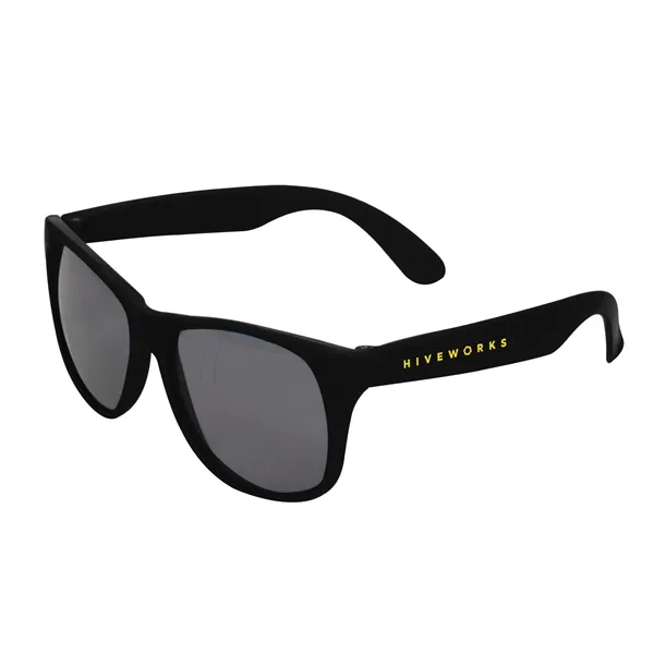 5.5" x 1.875" adult size plastic matte sunglasses in assorted colors.... from ASI 63549 Jornik Manufacturing Corp