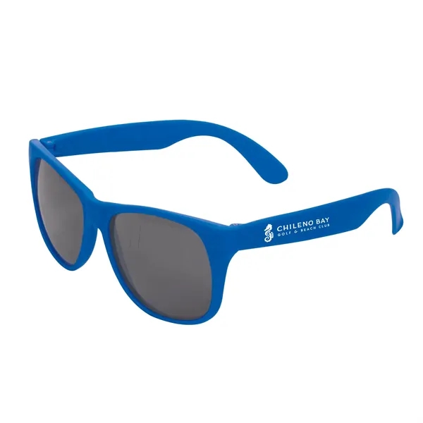 5.5" x 1.875" adult size plastic matte sunglasses in assorted colors.... from ASI 63549 Jornik Manufacturing Corp