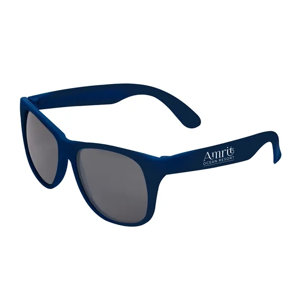 5.5" x 1.875" adult size plastic matte sunglasses in assorted colors.... from ASI 63549 Jornik Manufacturing Corp