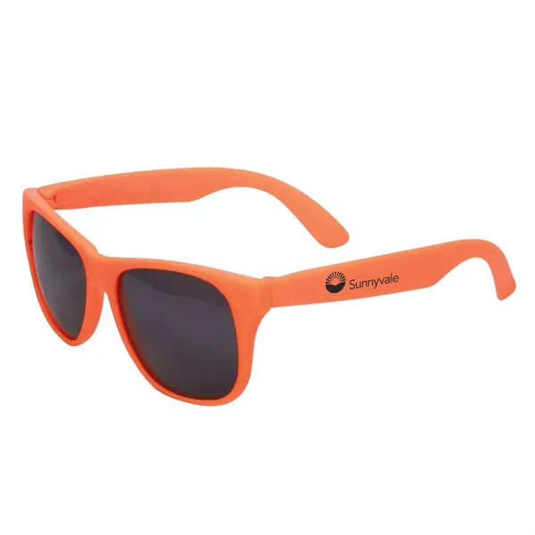 5.5" x 1.875" adult size plastic matte sunglasses in assorted colors.... from ASI 63549 Jornik Manufacturing Corp