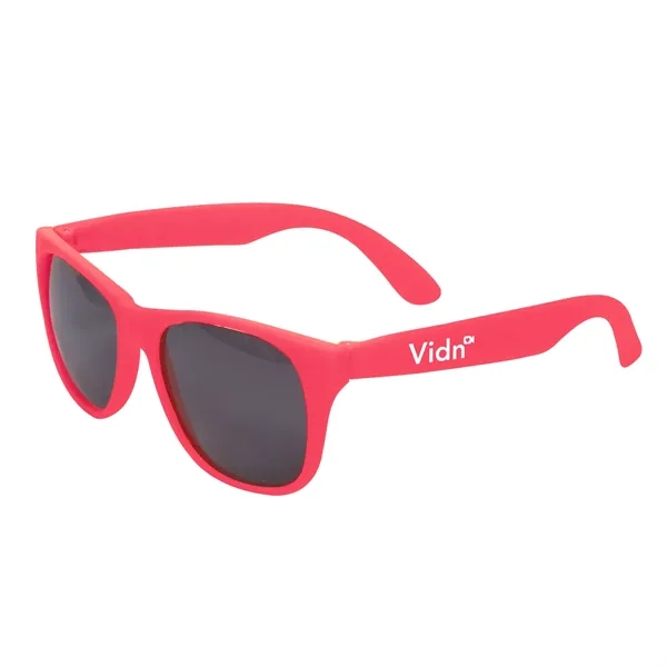 5.5" x 1.875" adult size plastic matte sunglasses in assorted colors.... from ASI 63549 Jornik Manufacturing Corp