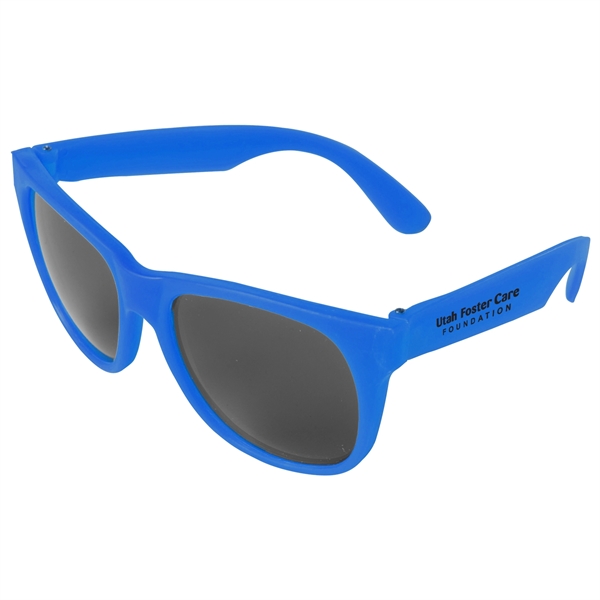Vibrant colored sunglasses with dark, UV-400 protective lenses are great promotional... from ASI 52840 Evans Manufacturing