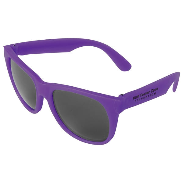 Vibrant colored sunglasses with dark, UV-400 protective lenses are great promotional... from ASI 52840 Evans Manufacturing