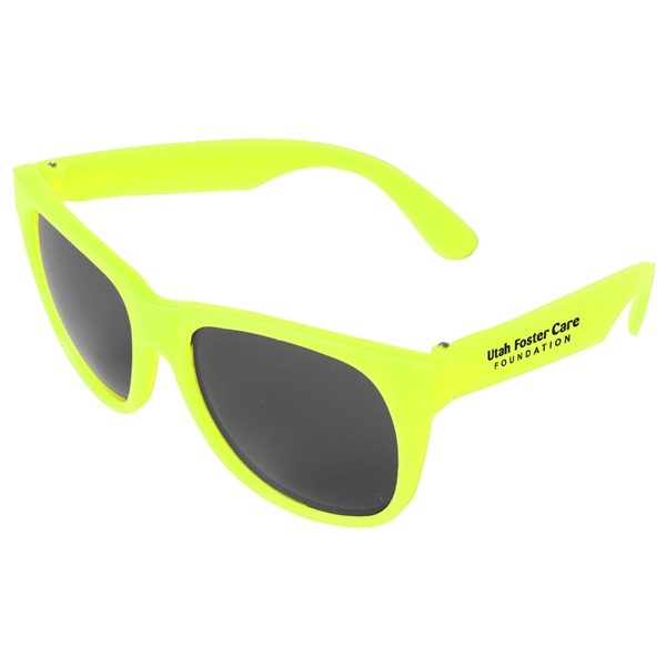 Vibrant colored sunglasses with dark, UV-400 protective lenses are great promotional... from ASI 52840 Evans Manufacturing