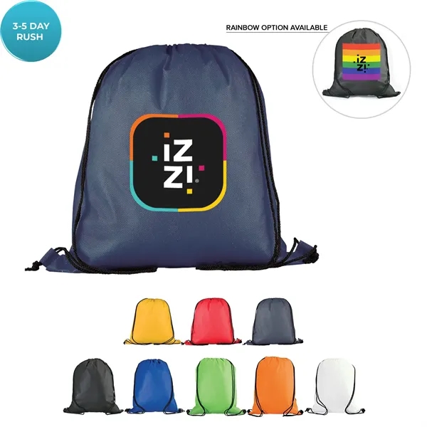 16" x 13 1/4" drawstring backpack with an assortment of colors.... from ASI 57653 Gold Bond