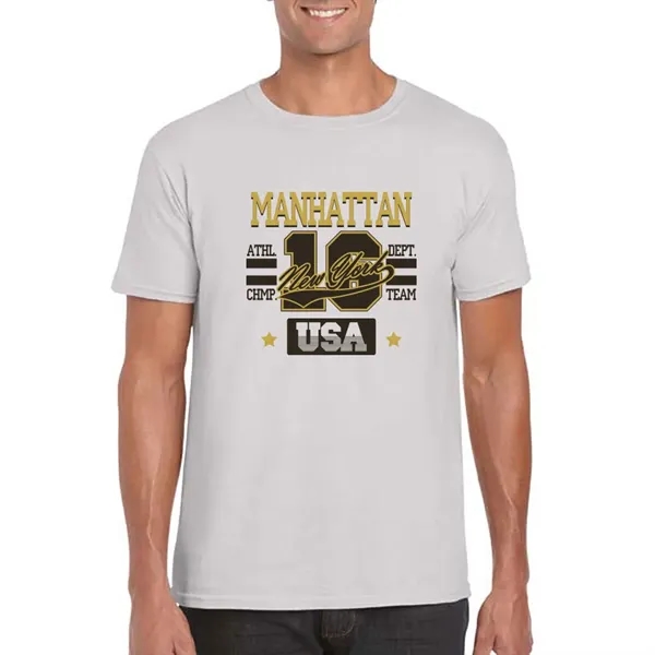 Adult t-shirt made of 100% ring spun cotton preshrunk jersey knit.... from ASI 39552 BEL Promo