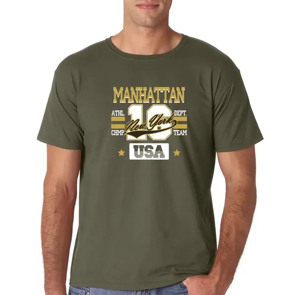 Adult t-shirt made of 100% ring spun cotton preshrunk jersey knit.... from ASI 39552 BEL Promo