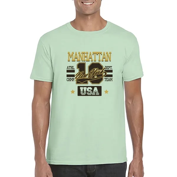 Adult t-shirt made of 100% ring spun cotton preshrunk jersey knit.... from ASI 39552 BEL Promo