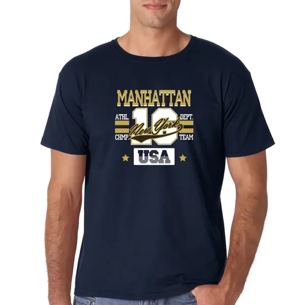 Adult t-shirt made of 100% ring spun cotton preshrunk jersey knit.... from ASI 39552 BEL Promo