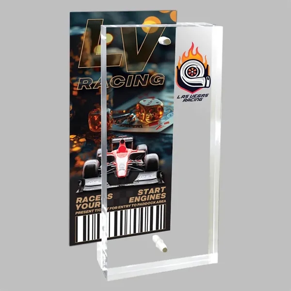 Clear acrylic block frames with vibrant UV color graphics.... from ASI 72521 Morris Magnets / Laser Cuts