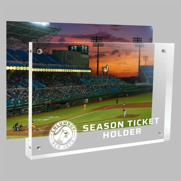 Laser-etched acrylic block frame.... from ASI 72521 Morris Magnets / Laser Cuts