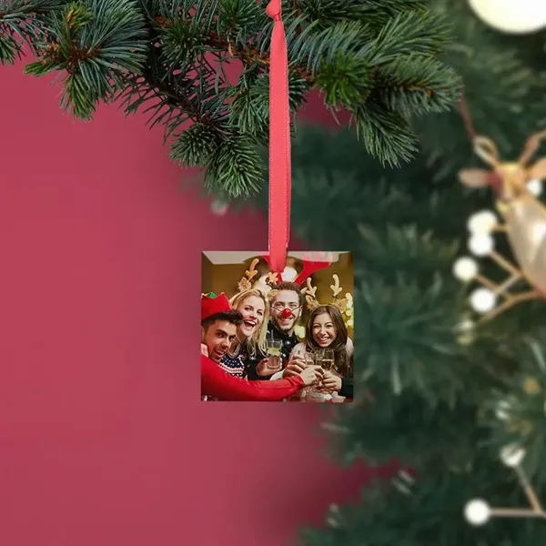 3" Round - Heart - Square - Hexagon Glass Ornament With... from ASI 62635 Inno-Vative Solutions Grp LTD