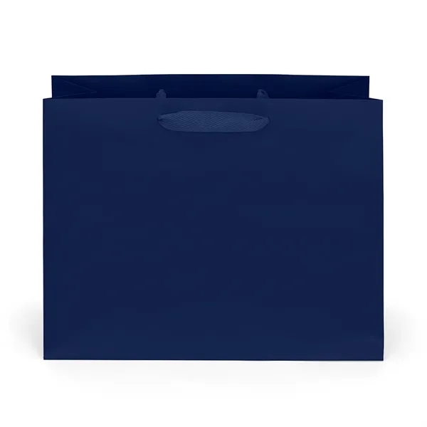 Premium-weight matte-laminated bag with woven handles and fold-over top.... from ASI 37940 Bag Makers Inc