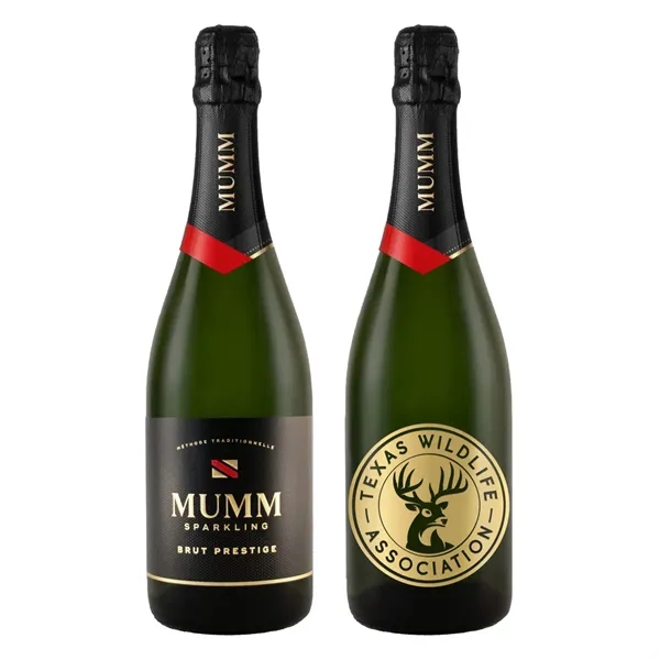 750-milliliter Mumm Brut champagne bottle with imprint options.... from ASI 30223 A Plus Wine Designs