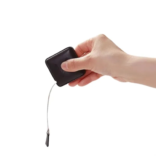Square leather tape measure, 60 inches plus debossed on 1 location... from ASI 37218 Athena Promo (tm)