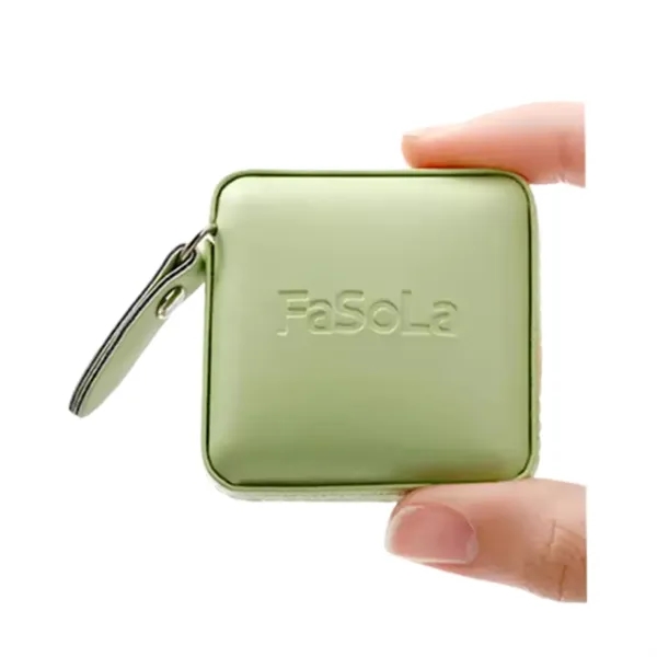 Square leather tape measure, 60 inches plus debossed on 1 location... from ASI 37218 Athena Promo (tm)