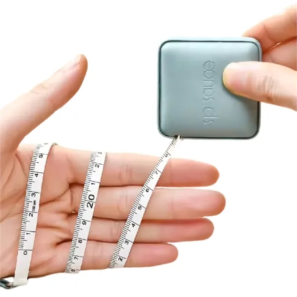 Square leather tape measure, 60 inches plus debossed on 1 location... from ASI 37218 Athena Promo (tm)