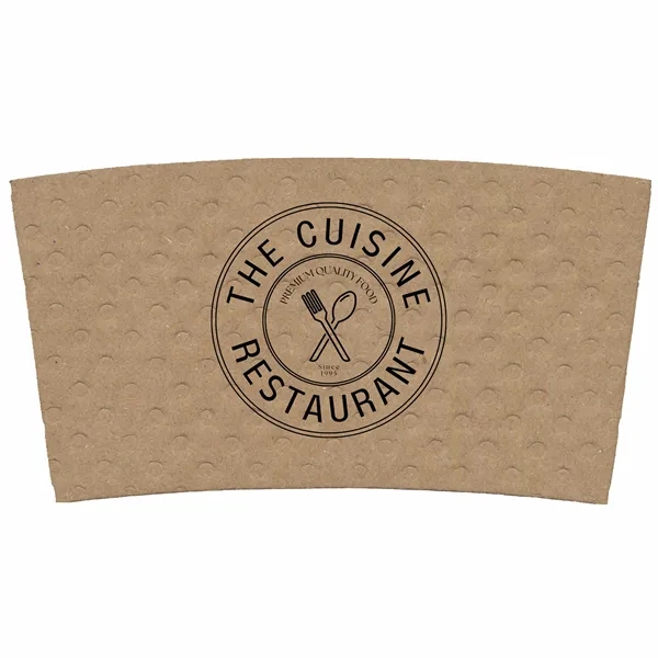 4.74" x 2.55" beverage sleeve made of Kraft paper.... from ASI 91880 Tranter Graphics Inc