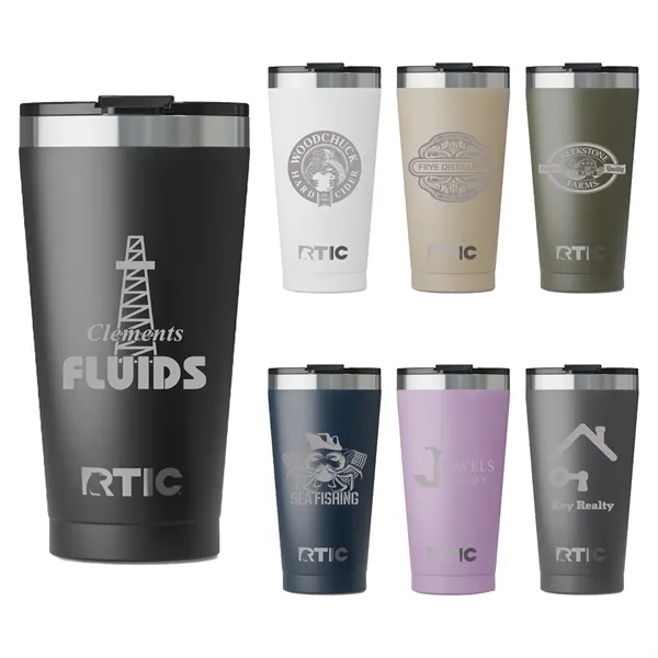 RTIC 16 ounce insulated ceraminc lined stainless steel pint with lid.... from ASI 74601 Calico