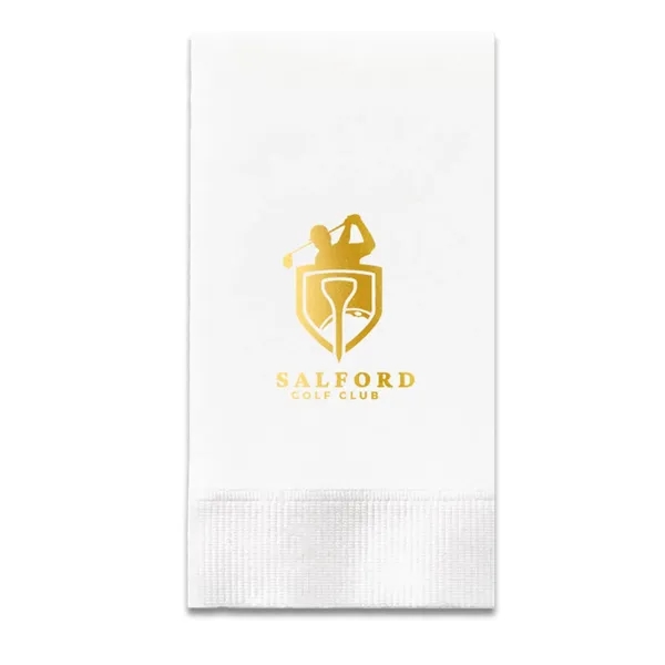 4.5" x 8" three-ply white foil-stamped hand towel made in the... from ASI 91880 Tranter Graphics Inc