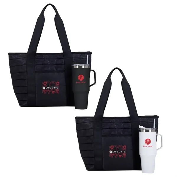 Gift set with a 40 oz. stainless steel travel  mug,... from ASI 88060 Snugz/USA Inc