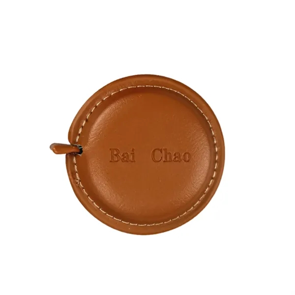 Round PU leather tape measure, 60 inch plus debossed on 1... from ASI 37218 Athena Promo (tm)