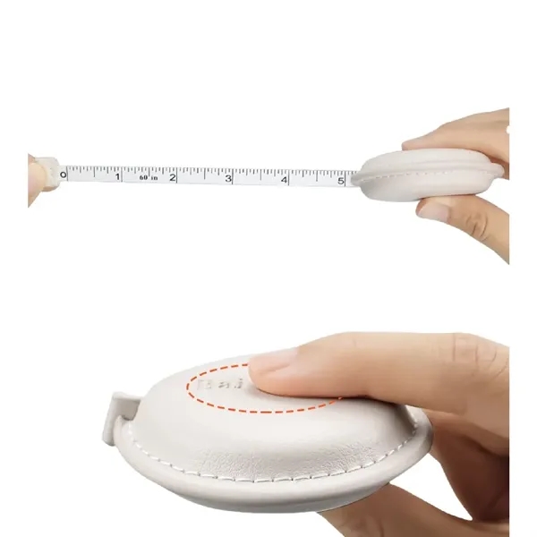 Round PU leather tape measure, 60 inch plus debossed on 1... from ASI 37218 Athena Promo (tm)