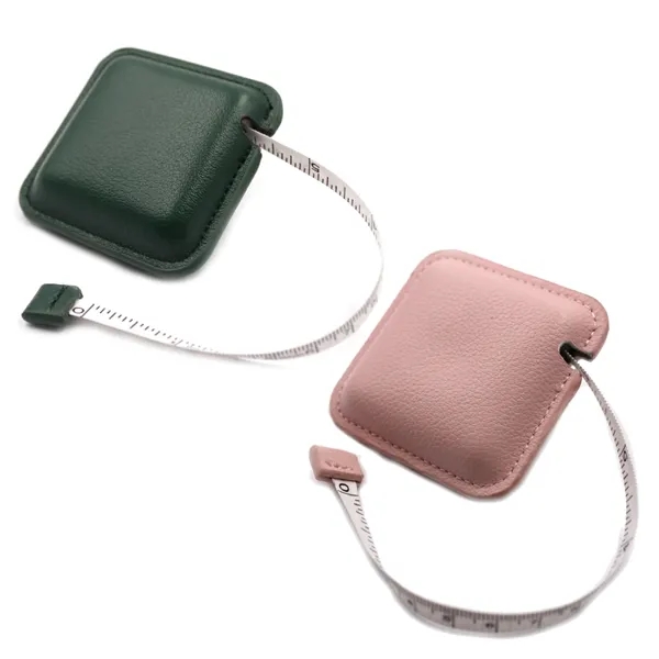 Square PU leather tape measure, 60 inch plus debossed on 1... from ASI 37218 Athena Promo (tm)