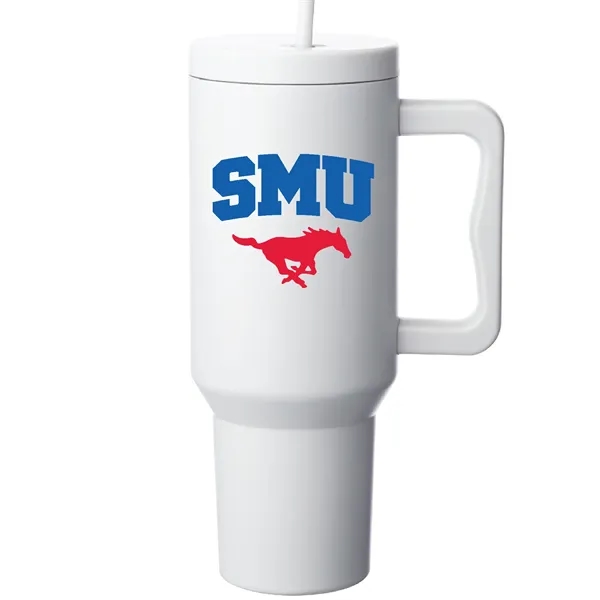 40oz Stainless Steel Mug with Straw... from ASI 80060 VisionUSA