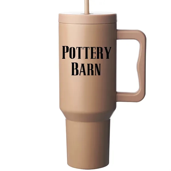 40oz Stainless Steel Mug with Straw... from ASI 80060 VisionUSA