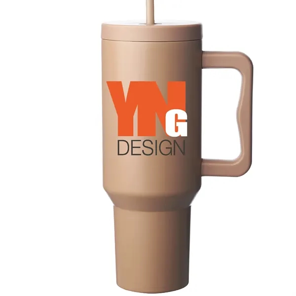 40oz Stainless Steel Mug with Straw... from ASI 80060 VisionUSA