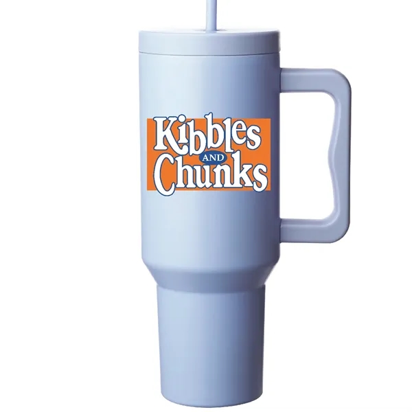 40oz Stainless Steel Mug with Straw... from ASI 80060 VisionUSA