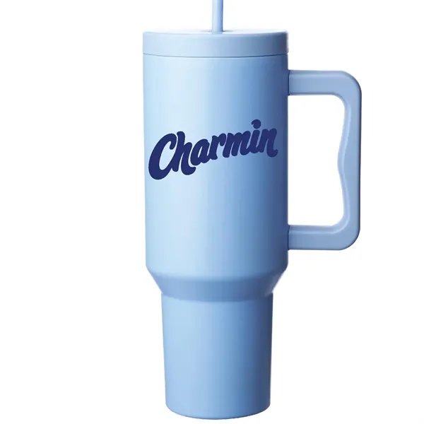 40oz Stainless Steel Mug with Straw... from ASI 80060 VisionUSA