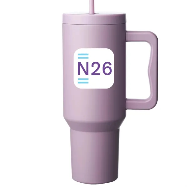 40oz Stainless Steel Mug with Straw... from ASI 80060 VisionUSA