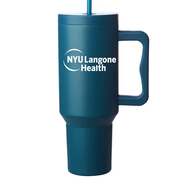 40oz Stainless Steel Mug with Straw... from ASI 80060 VisionUSA