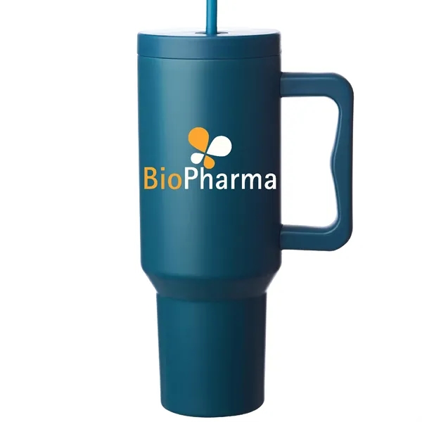 40oz Stainless Steel Mug with Straw... from ASI 80060 VisionUSA