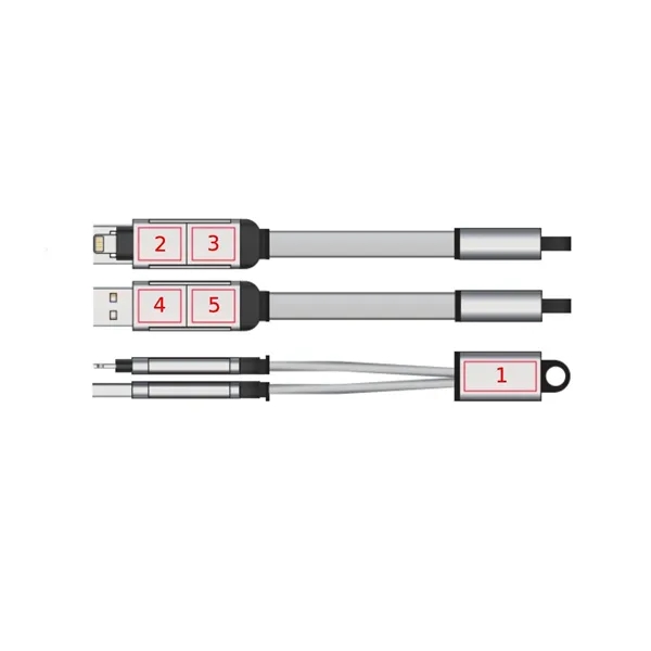 4-in-1 multi charging cable plus laser engraving on 1 location plus... from ASI 37218 Athena Promo (tm)