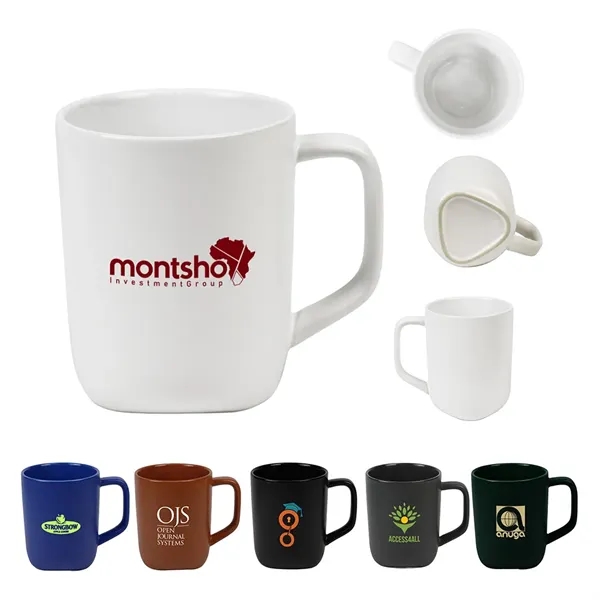 18 oz. Ceramic Mug with Triangle Base... from ASI 31517 Admart Products
