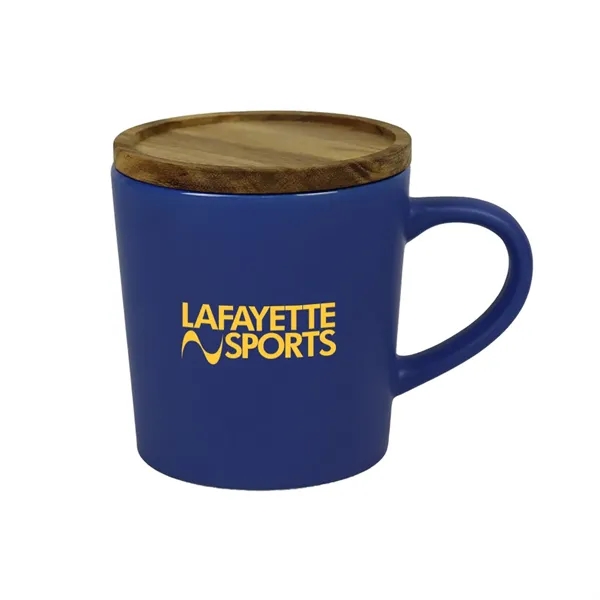 16 oz. Ceramic Mug with Wooden Lid... from ASI 31517 Admart Products