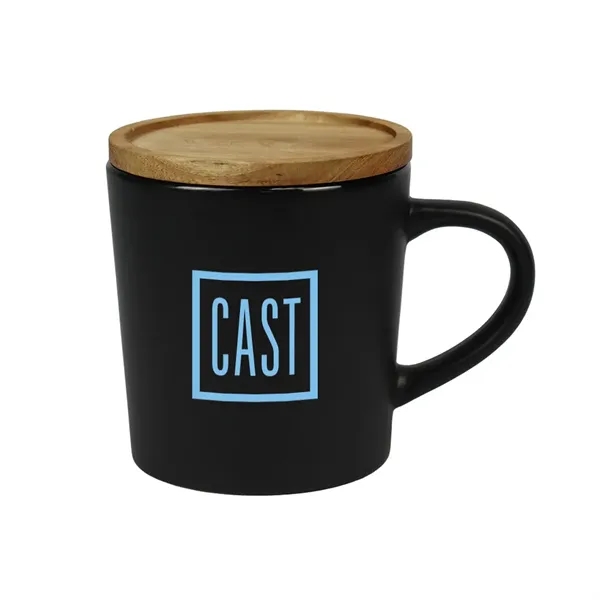 16 oz. Ceramic Mug with Wooden Lid... from ASI 31517 Admart Products