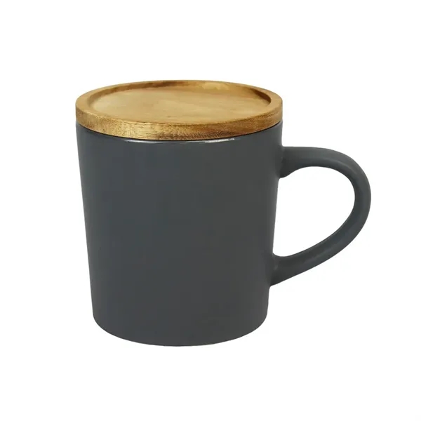 16 oz. Ceramic Mug with Wooden Lid... from ASI 31517 Admart Products