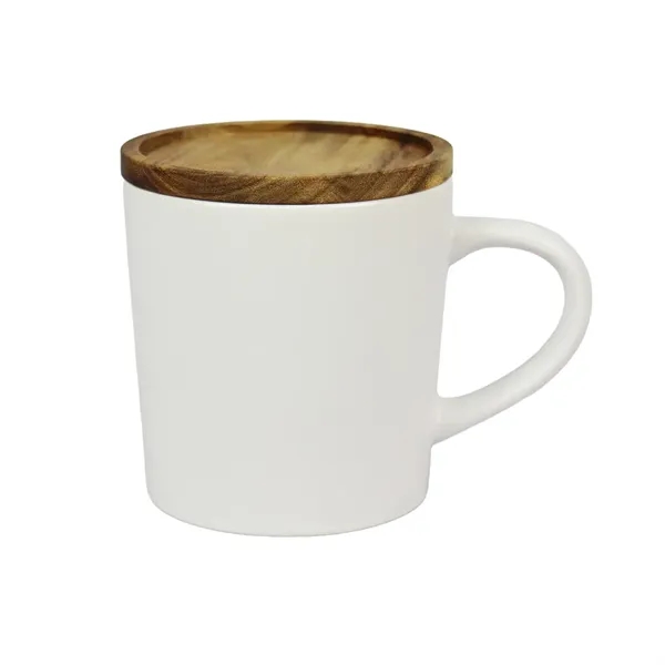 16 oz. Ceramic Mug with Wooden Lid... from ASI 31517 Admart Products