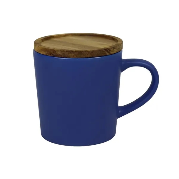 16 oz. Ceramic Mug with Wooden Lid... from ASI 31517 Admart Products