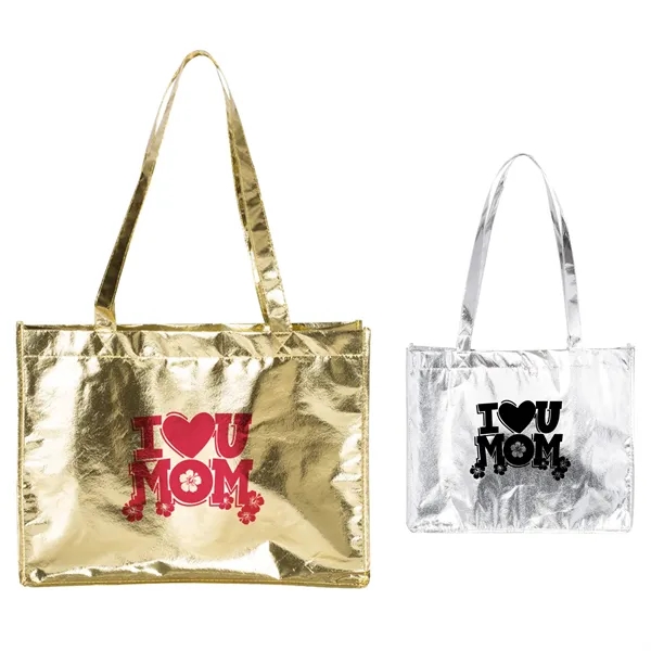 Full Color Mother's Day Metallic Large Tote... from ASI 30208 A P Specialties / AP Specialties